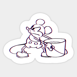 Steamboat Willie is jealous Sticker